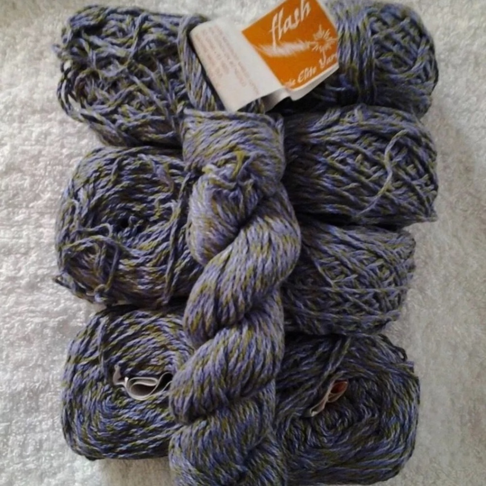 8-skeins, Classic Elite Yarns, Flash Print, lavender & olive, same dye lot, NWT